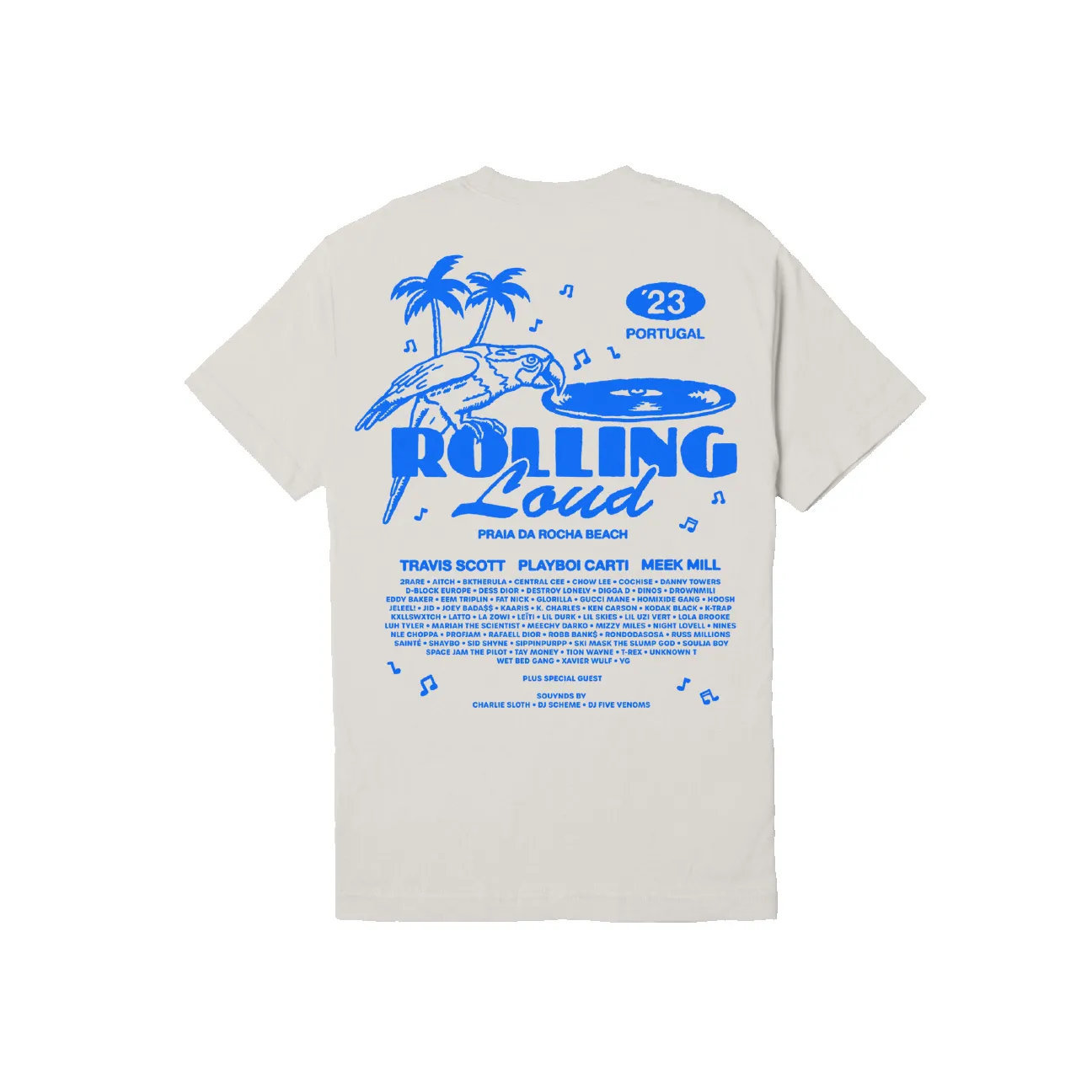 RL Portugal 23 Macaw Ivory Lineup Tee sold by Rolling Loud Merch