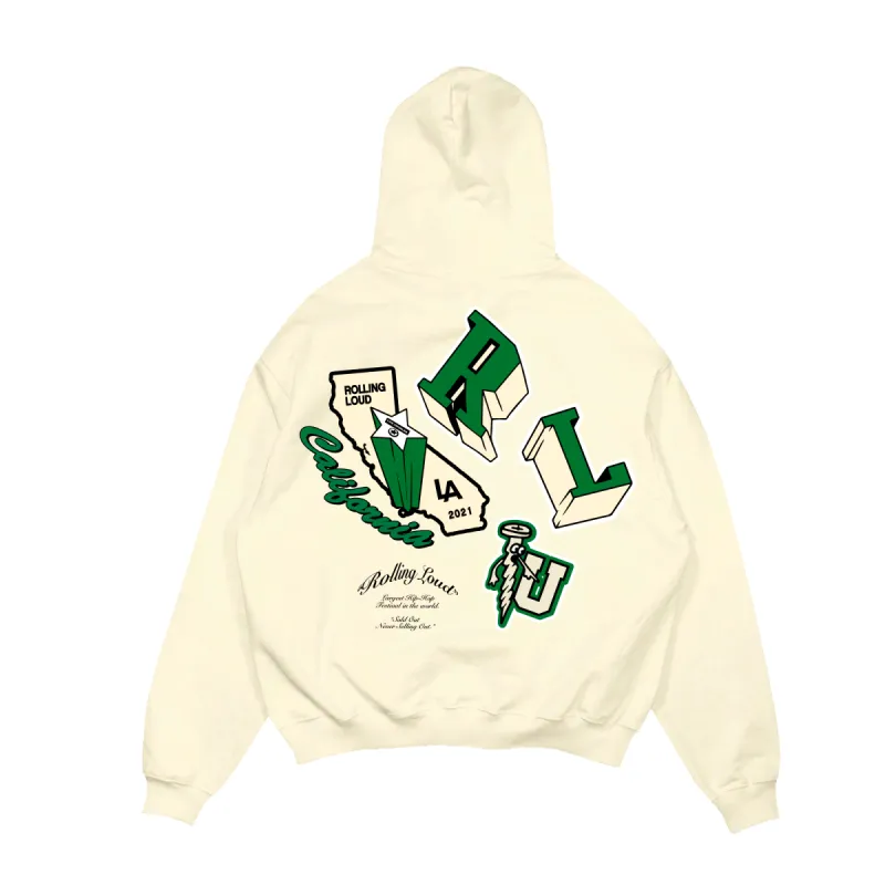 Hollywood Embroidered Hoodie CALI 2021 sold by Rolling Loud Merch