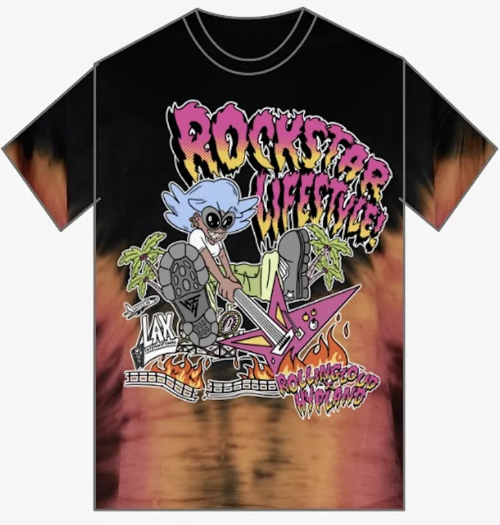 HYP X RL Rockstar Tee Black/ Orange Dye sold by Rolling Loud Merch