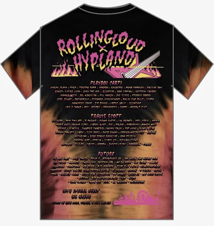 HYP X RL Rockstar Tee Black/ Orange Dye sold by Rolling Loud Merch product image thumbnail 2