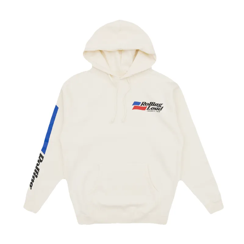 RL Motorsports Hoodie Cream sold by Rolling Loud Merch
