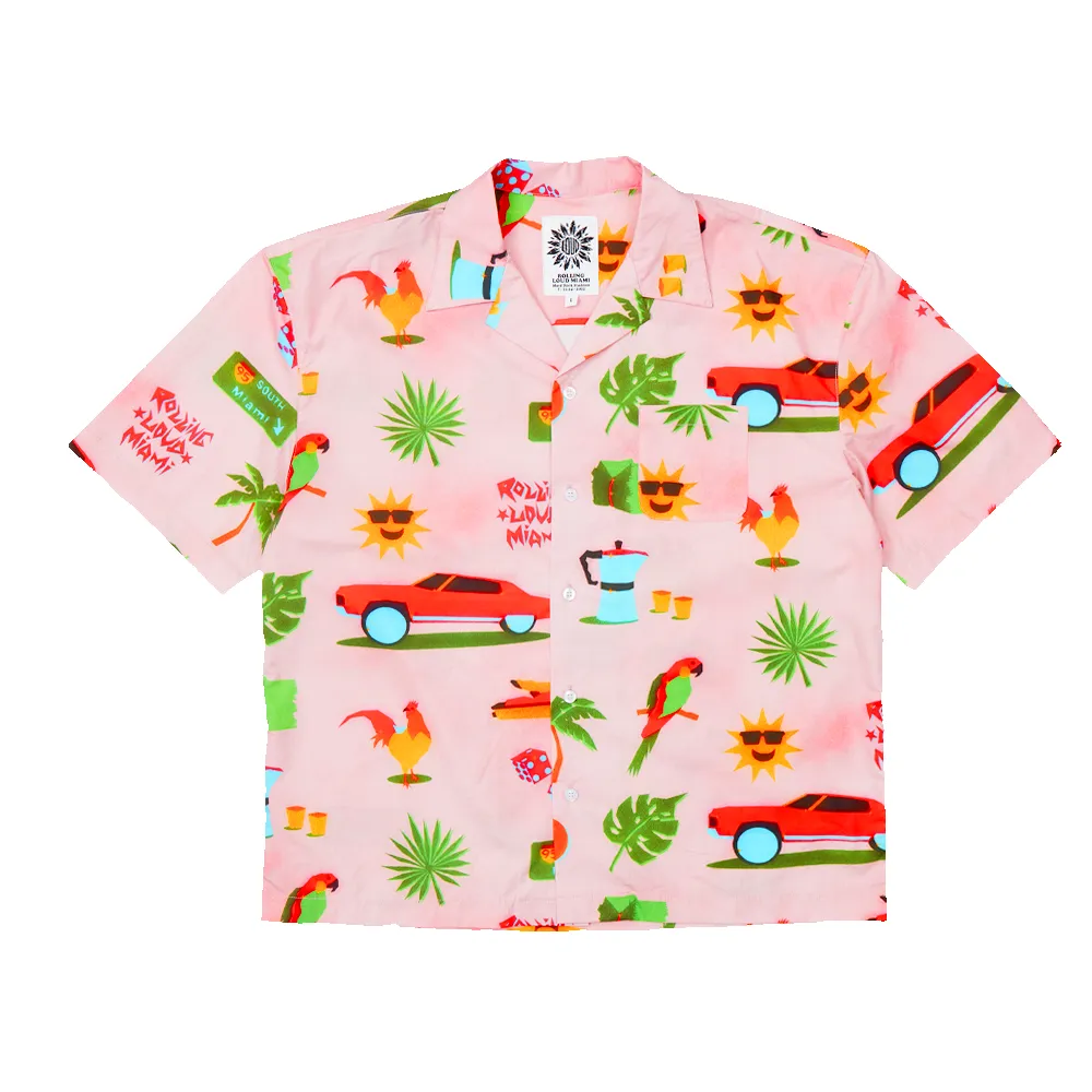 RL Miami Life Button Up Shirt sold by Rolling Loud Merch