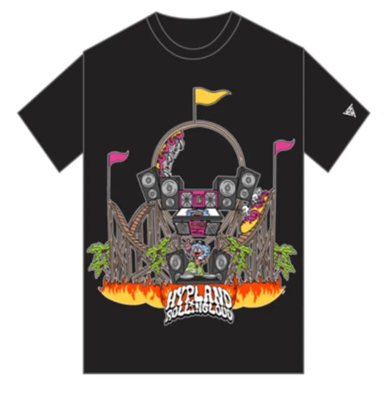 HYP X RL Roller Coaster Tee Black sold by Rolling Loud Merch