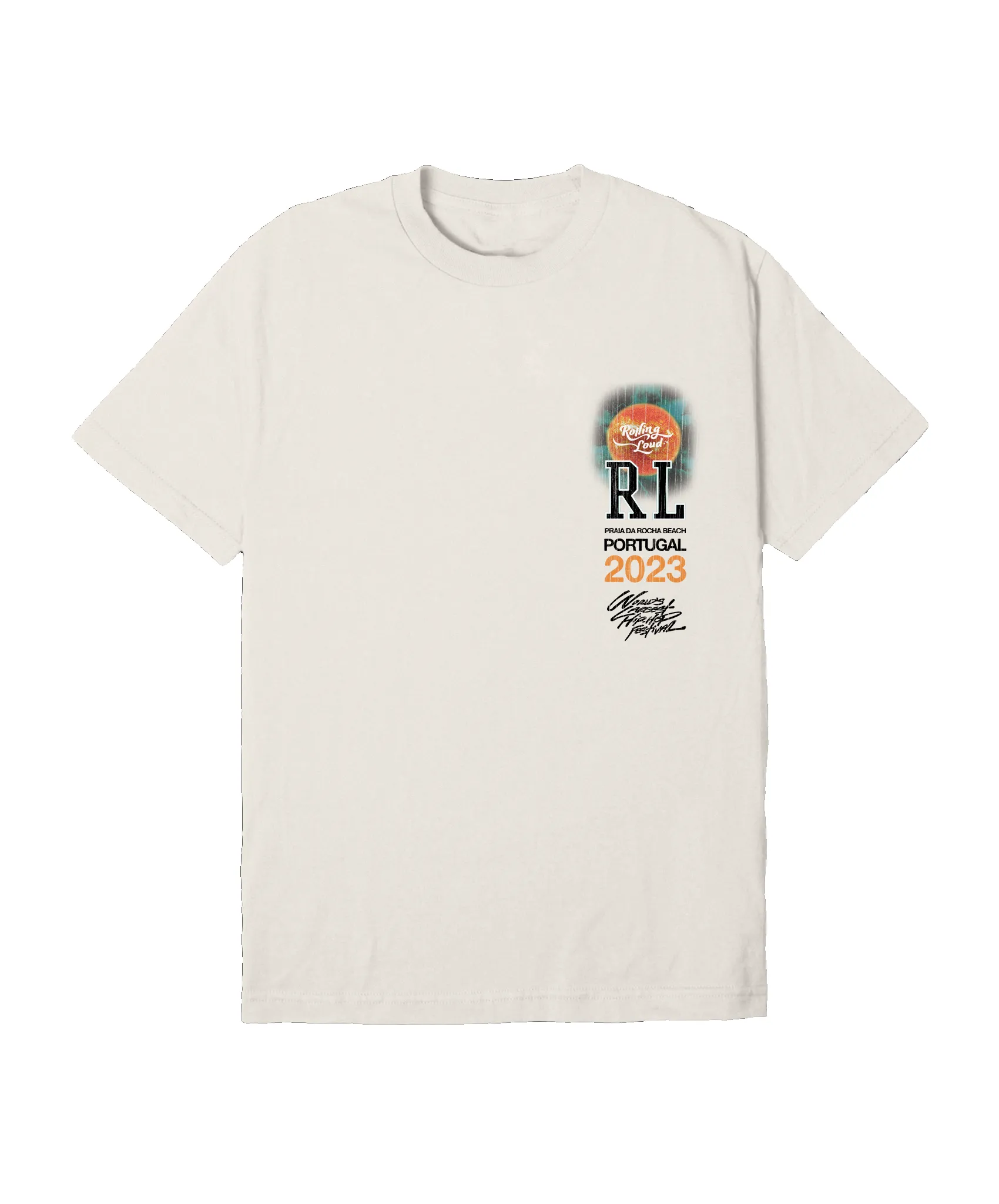 RL Portugal 23 Tropic Thunder Ivory Lineup Tee sold by Rolling Loud Merch product image thumbnail 2
