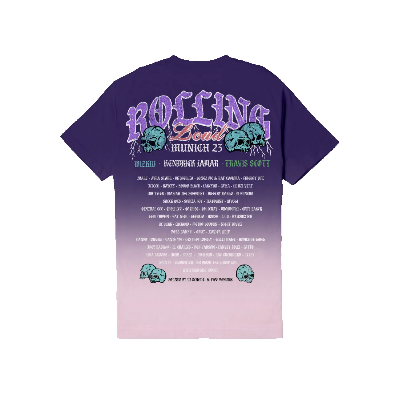 RL Munich 23 Bottoms Up Purple Lineup Tee sold by Rolling Loud Merch product image thumbnail 2