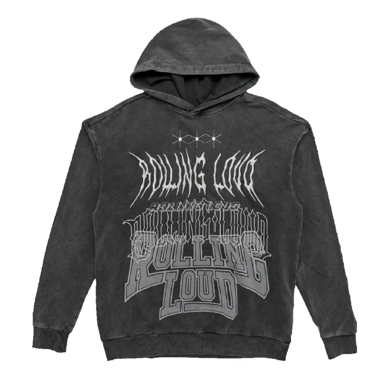 RL G-Metal Logos Vintage Black Hoodie sold by Rolling Loud Merch