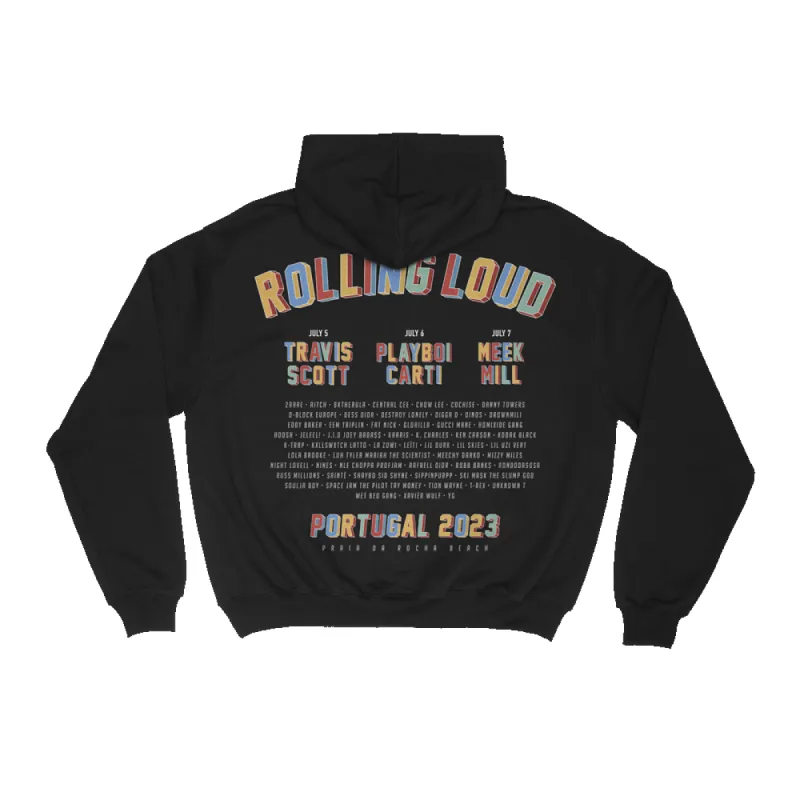 Black Portugal 23 Exclusive Line Up Hoodie sold by Rolling Loud Merch