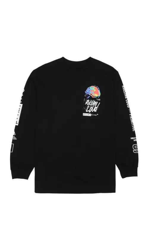 RL x Primitive High Noise Black Long Sleeve Tee sold by Rolling Loud Merch