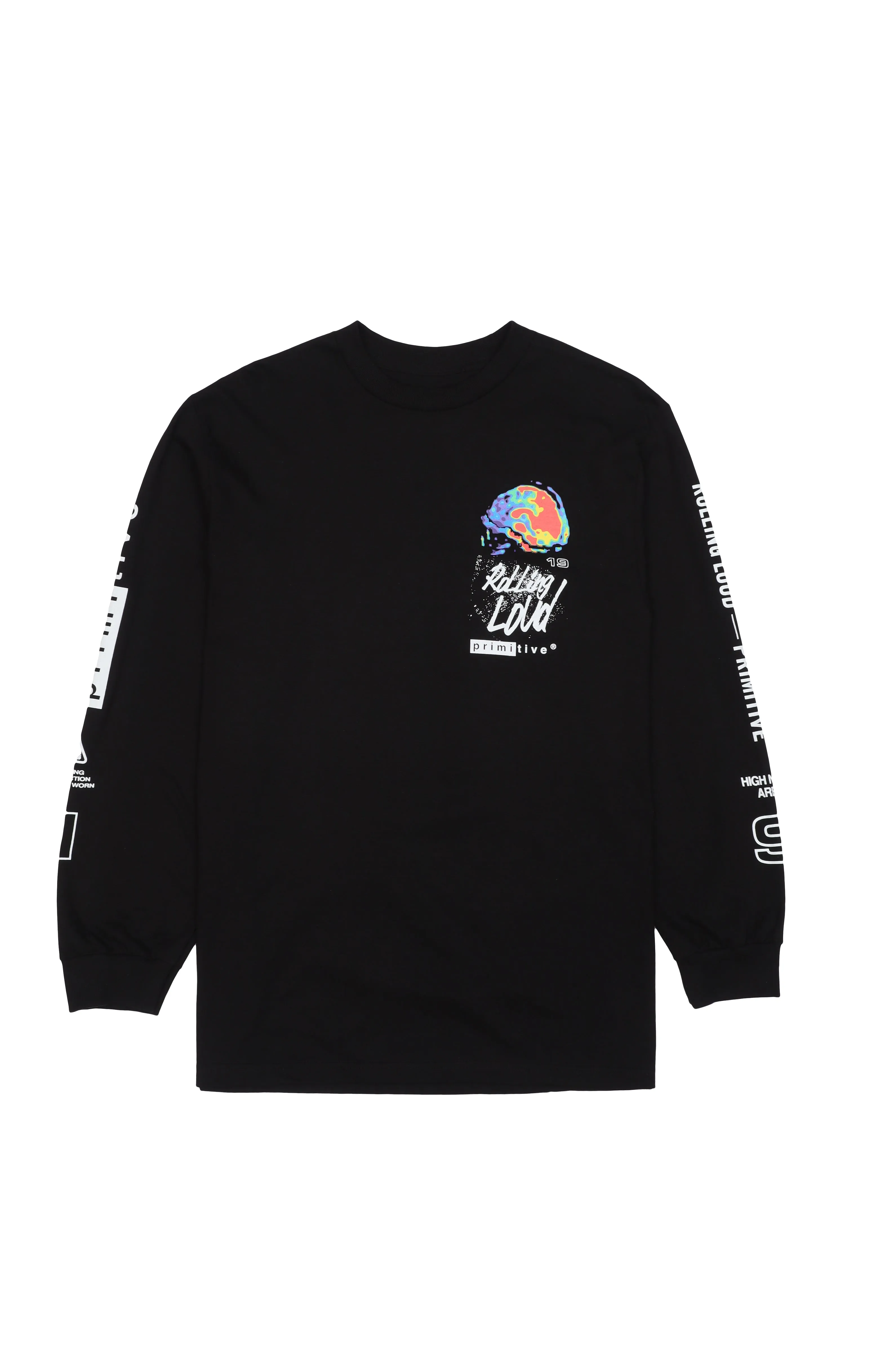 RL x Primitive High Noise Black Long Sleeve Tee sold by Rolling Loud Merch