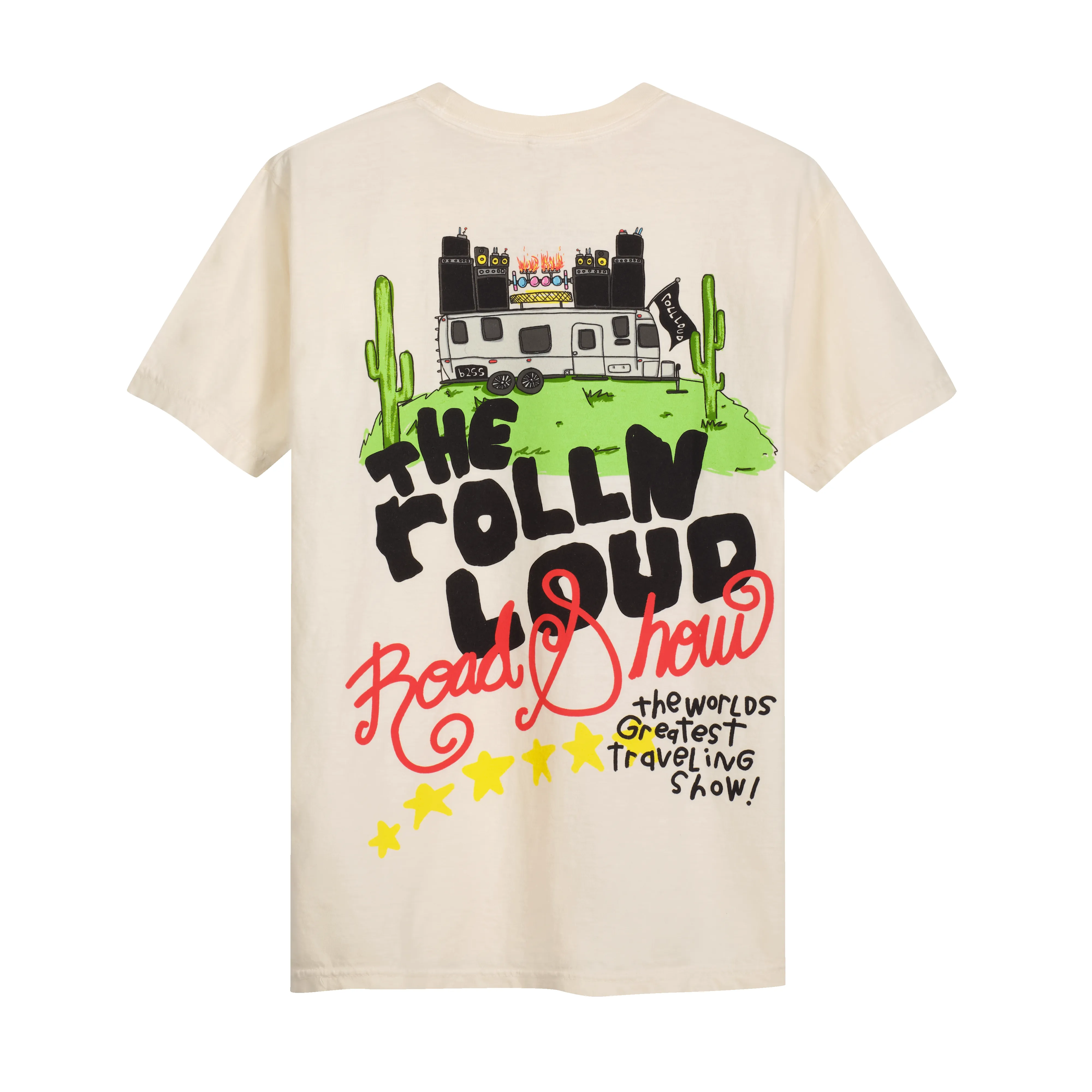 RL X B2SS Road Show Cream Tee sold by Rolling Loud Merch