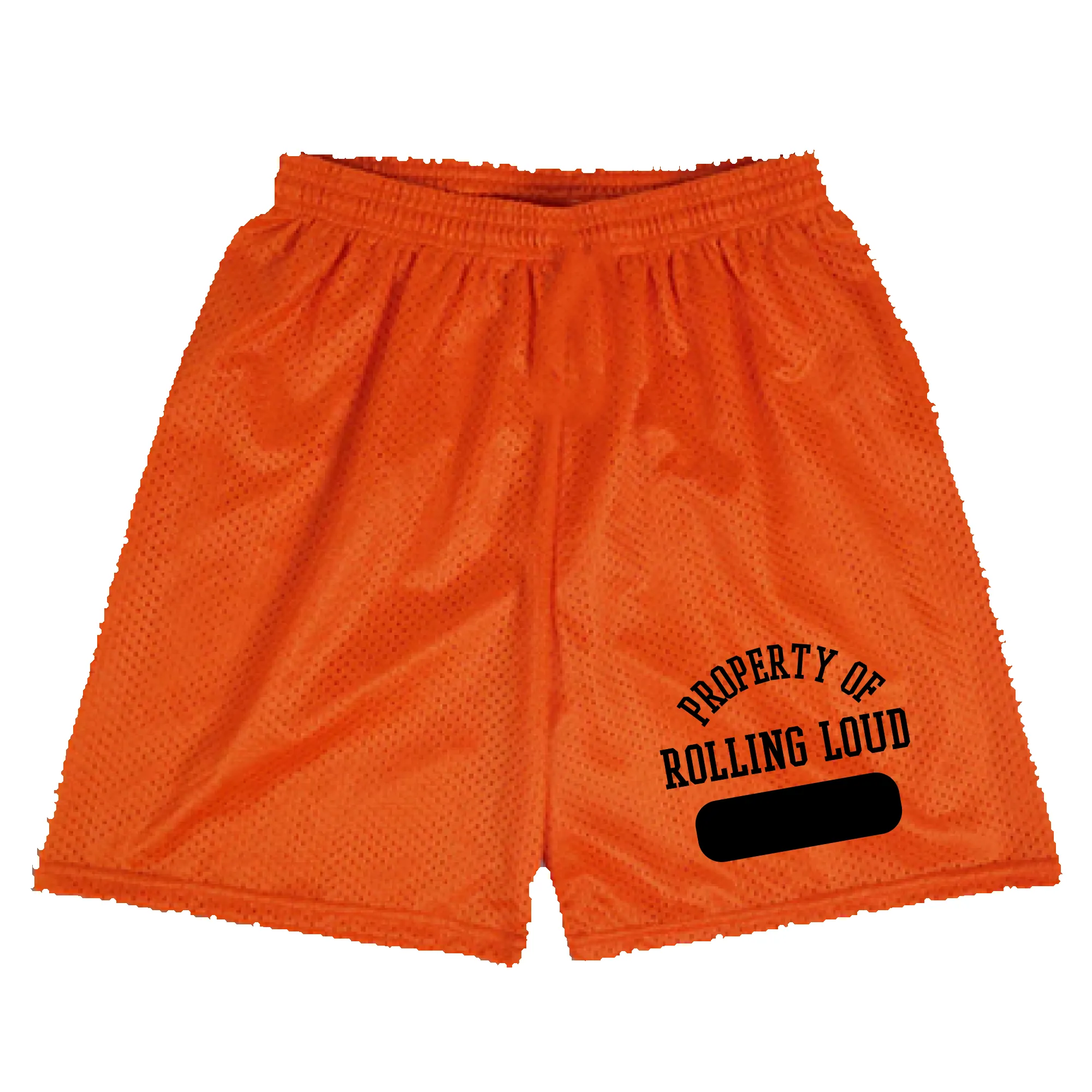 RL Property Of Orange Mesh Shorts sold by Rolling Loud Merch