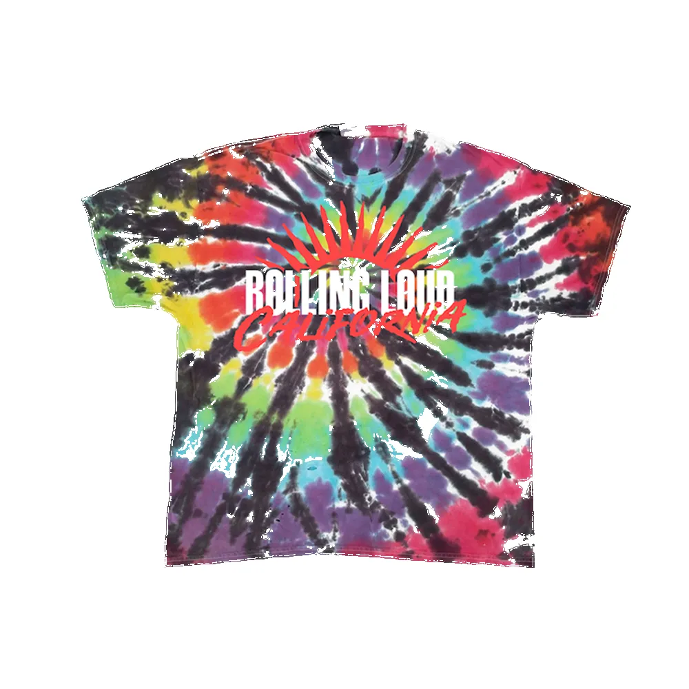 Sunshine Tie Dye Tee LA 2021 sold by Rolling Loud Merch