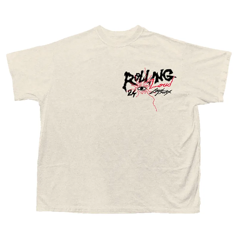 RL x Loud Punx Cream Shock Collar Tee sold by Rolling Loud Merch