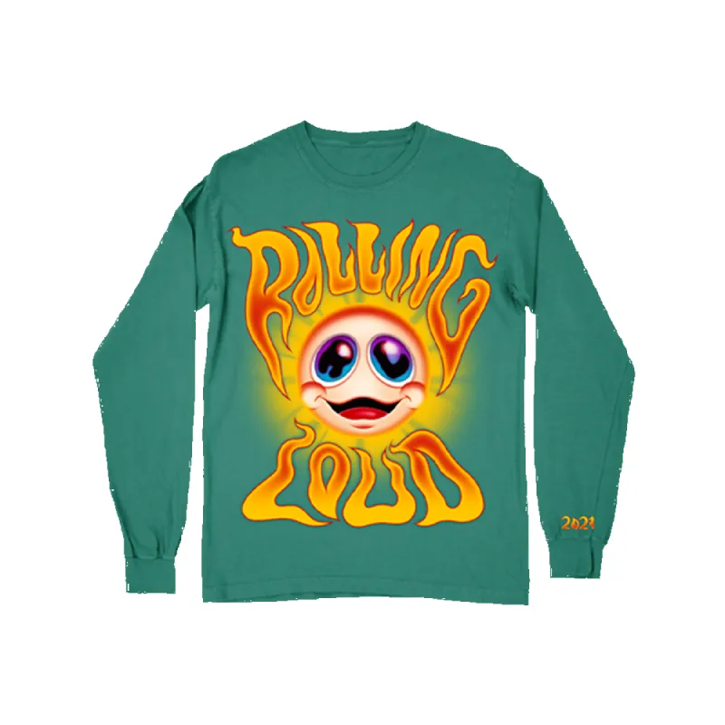 Flame Long Sleeve Line Up Tee CALI 2021 sold by Rolling Loud Merch