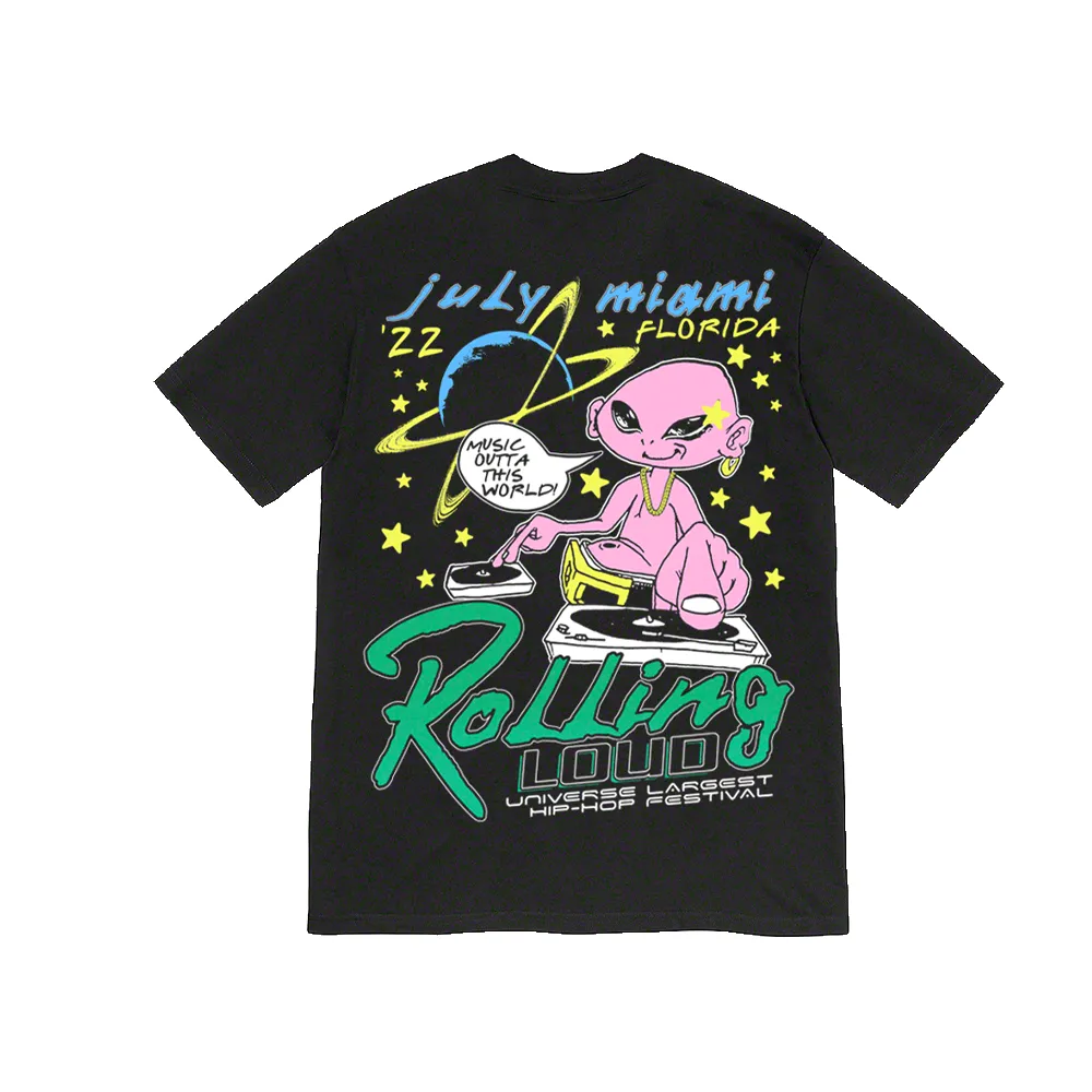 RL This World T Shirt Black Miami 22 sold by Rolling Loud Merch