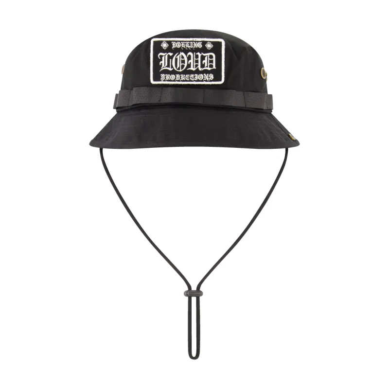 LOUD HEARTS BLACK BUCKET HAT made by Rolling Loud Merch