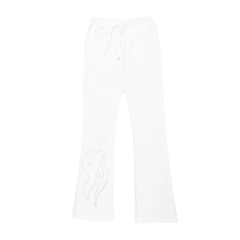 Womens Bunny Bae Bar White Velour Track Pants sold by Rolling Loud Merch