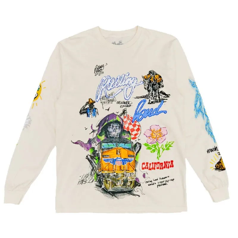 Gold Rush LS Tee Cali 23 sold by Rolling Loud Merch