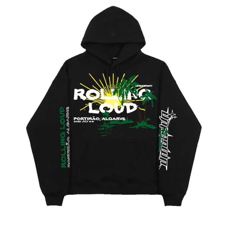 RL Unknown Hoodie Black Portugal 2022 sold by Rolling Loud Merch