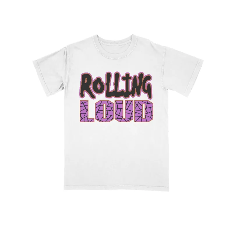 Cracked Miami 21 Tee White sold by Rolling Loud Merch