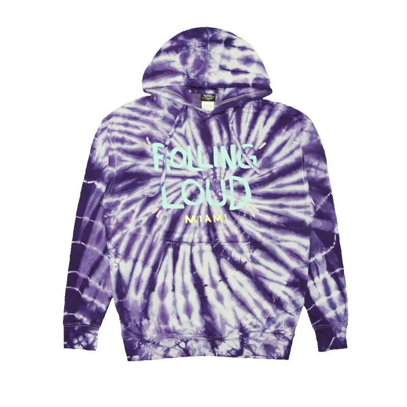 Dream Makers Miami 21 Headliners Tie Dye Hoodie sold by Rolling Loud Merch