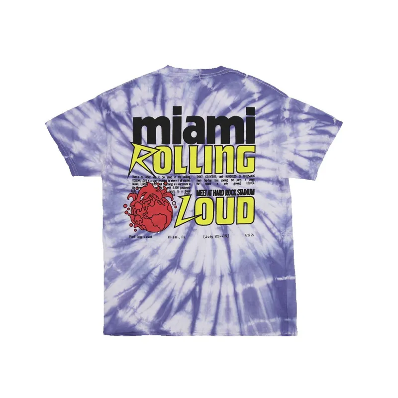 Splashin Miami 21 Tie Dye Tee sold by Rolling Loud Merch