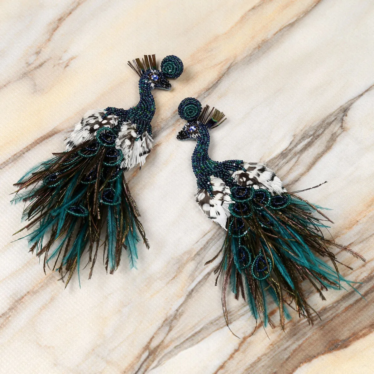 Peacock Earrings sold by Deepa Gurnari product image thumbnail 3