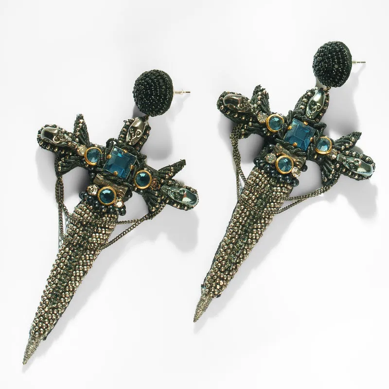 Dagger Earrings made by Deepa Gurnari