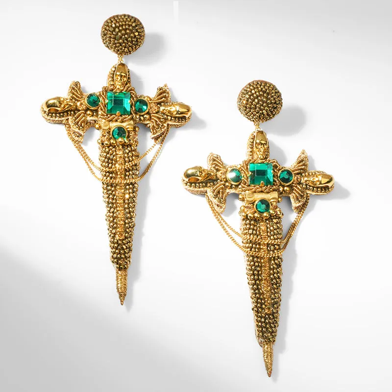 Dagger Earrings made by Deepa Gurnari