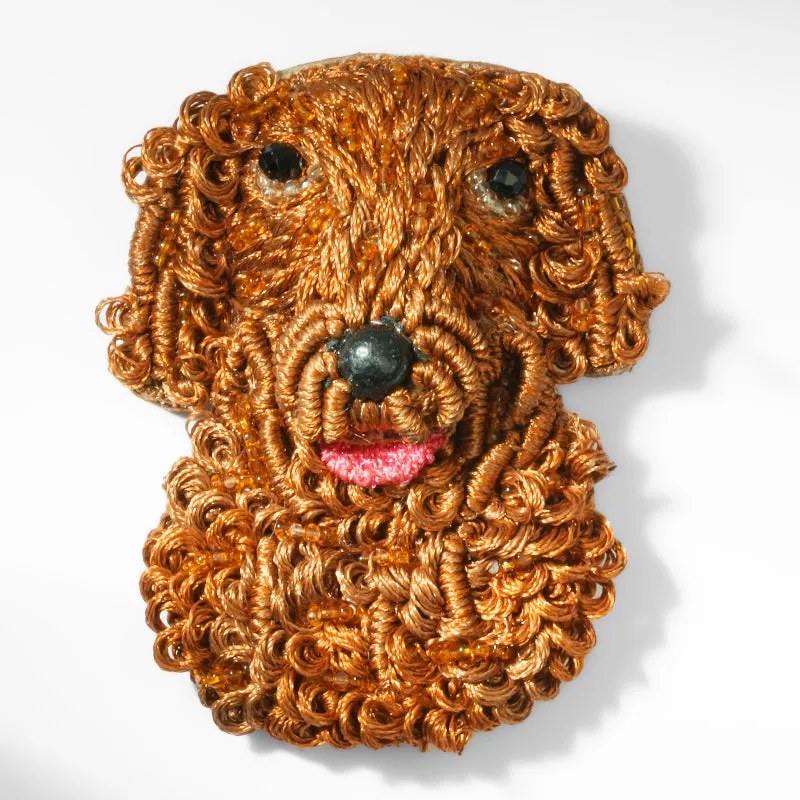 Goldendoodle Brooch made by Deepa Gurnari