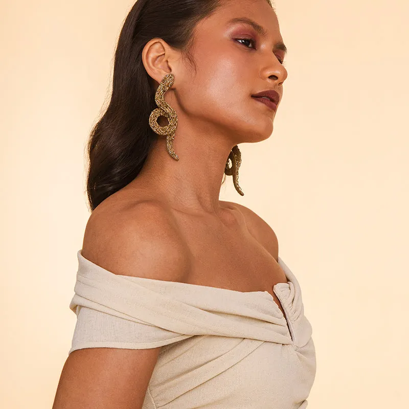 Boa Earrings sold by Deepa Gurnari product image thumbnail 2