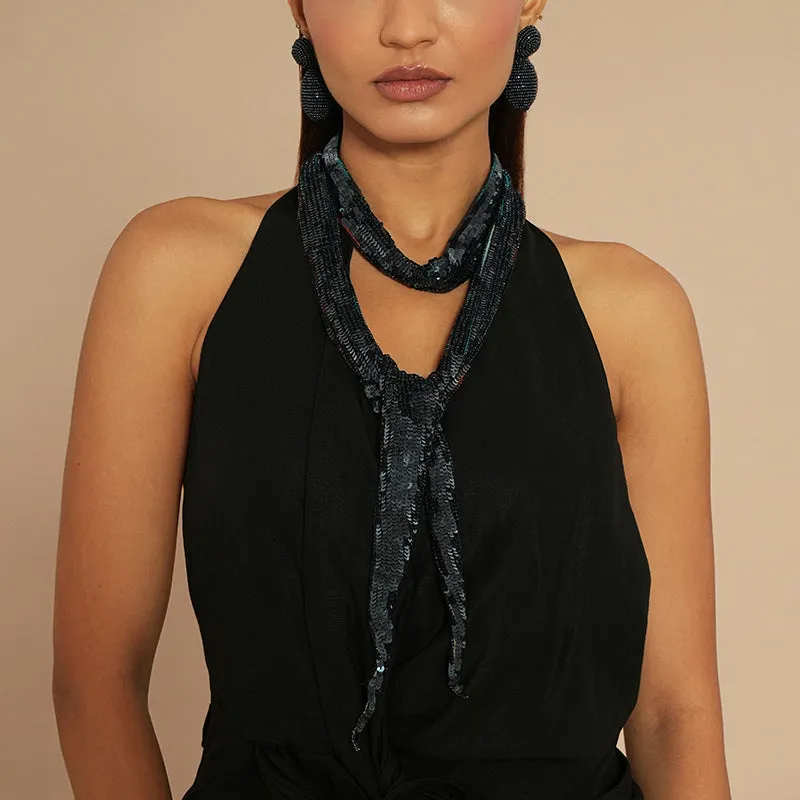Veronique Sequin Skinny Scarf sold by Deepa Gurnari product image thumbnail 2