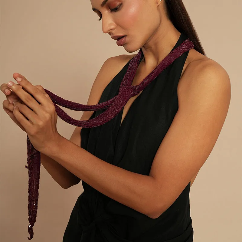 Veronique Sequin Skinny Scarf sold by Deepa Gurnari product image thumbnail 3