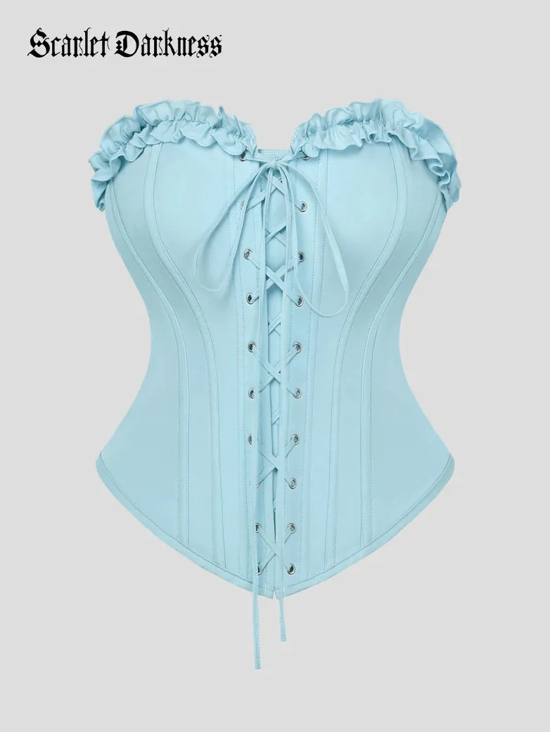 Victorian Bridgeton Lace-up Corset Top with 15 Bones sold by Scarlet Darkness product image thumbnail 5