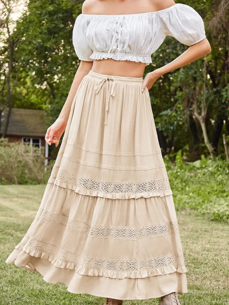 Renaissance Bohemian Vacation Maxi Skirt with Pockets sold by Scarlet Darkness product image thumbnail 3