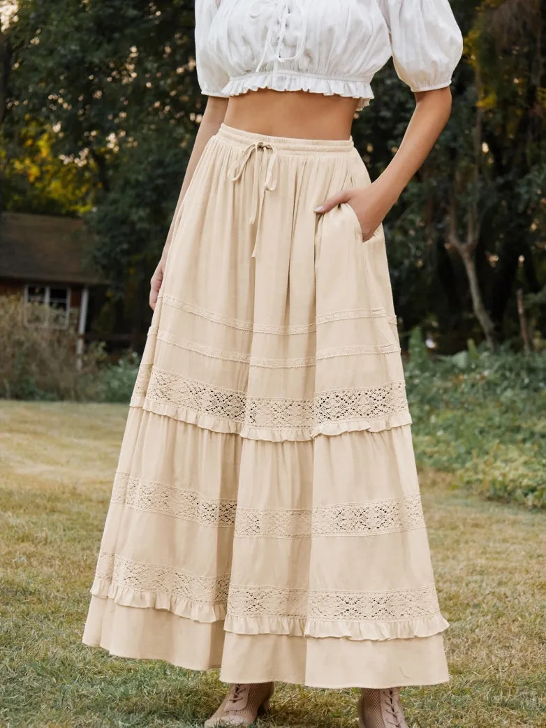Renaissance Bohemian Vacation Maxi Skirt with Pockets sold by Scarlet Darkness product image thumbnail 4