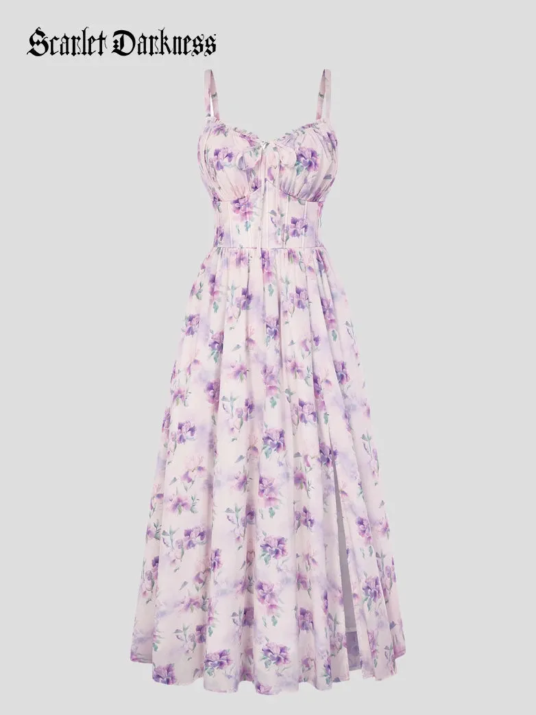 2026 Spring Summer Slit Flower Dress with Pockets sold by Scarlet Darkness