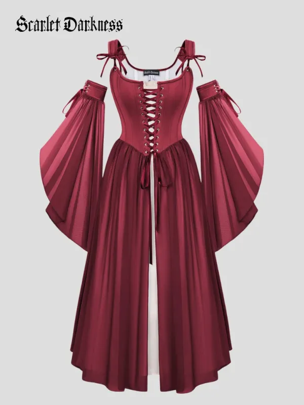 Renaissance Fairy Character 3pcs Set Costume with Lining made by Scarlet Darkness
