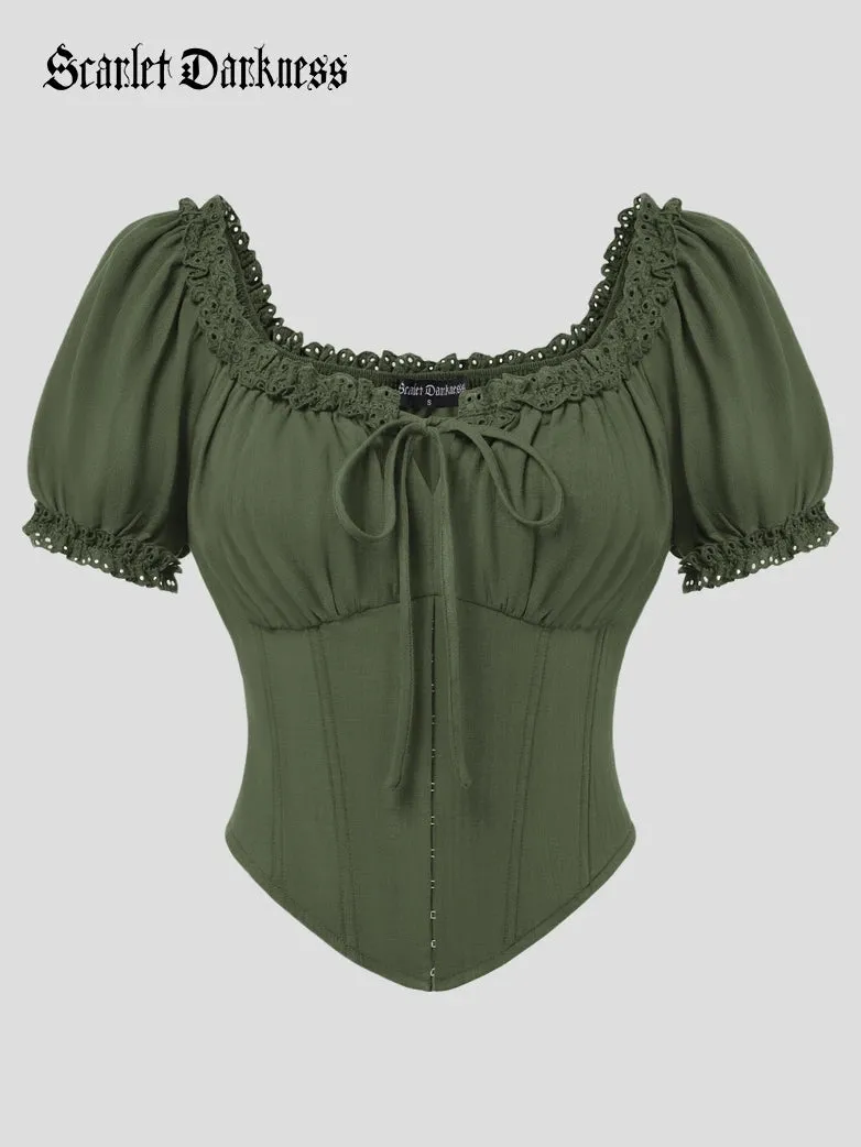 Victoria x Bridgeton Spring Cotton Tops with Bones sold by Scarlet Darkness product image thumbnail 2