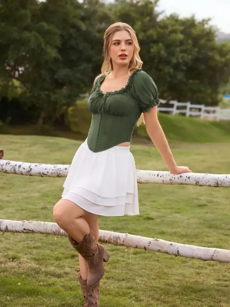 Victoria x Bridgeton Spring Cotton Tops with Bones sold by Scarlet Darkness product image thumbnail 4