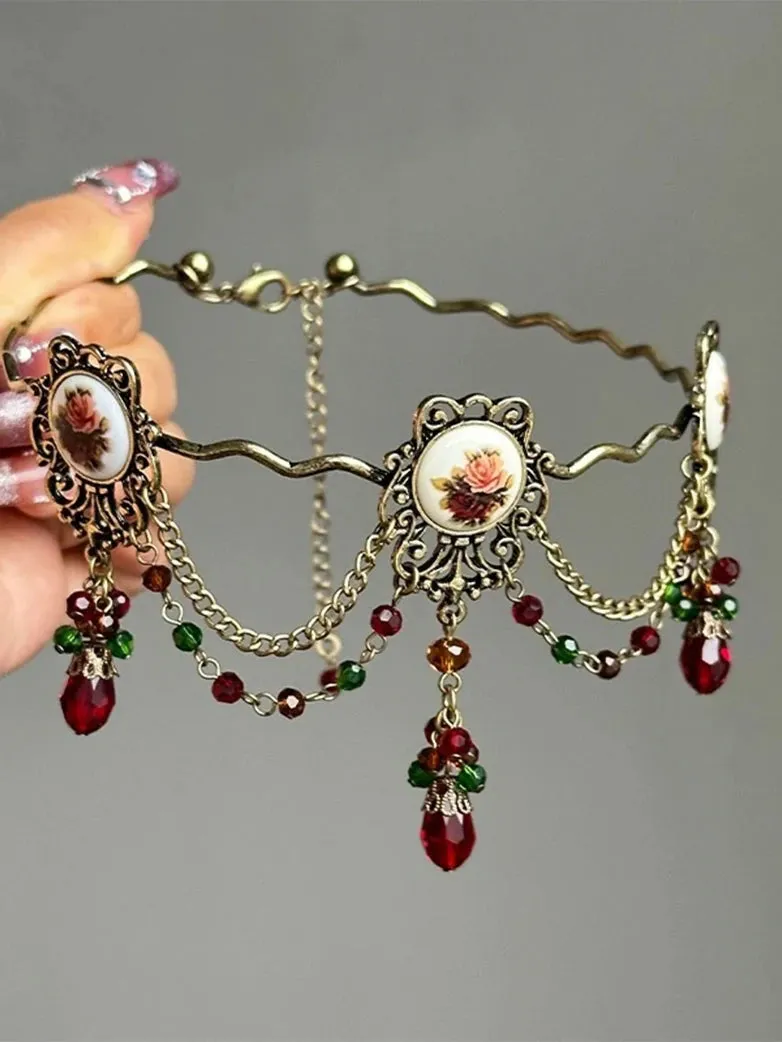 Teardrop Rose Necklace Choker sold by Scarlet Darkness product image thumbnail 2