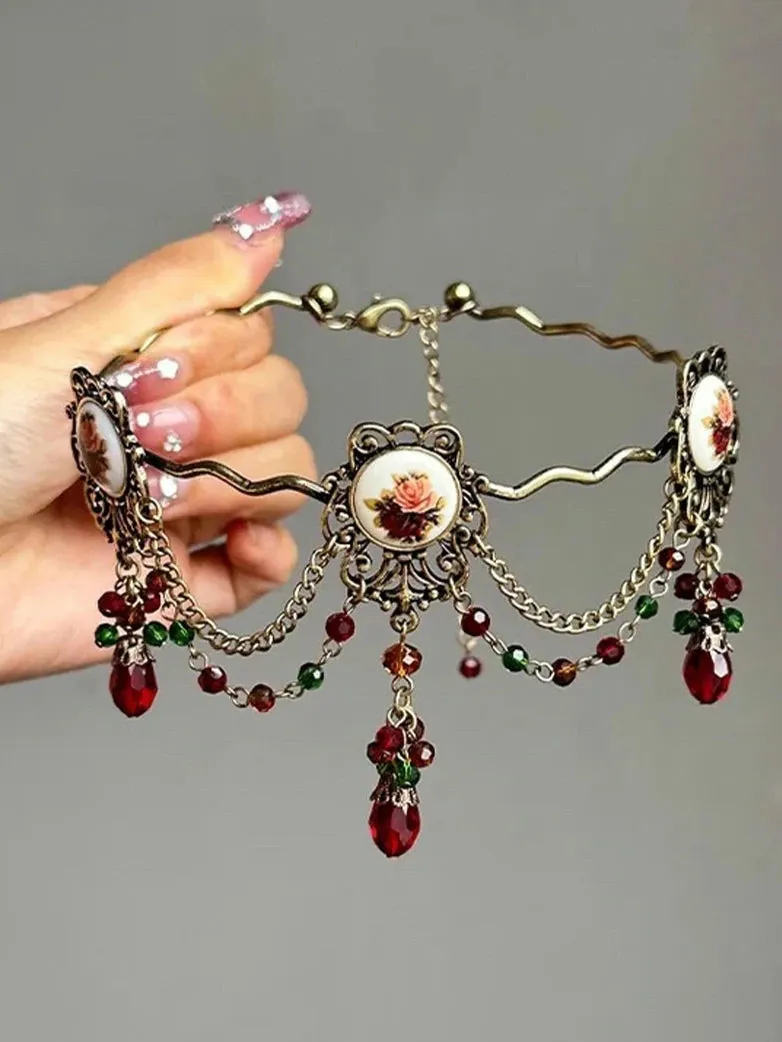 Teardrop Rose Necklace Choker sold by Scarlet Darkness product image thumbnail 3