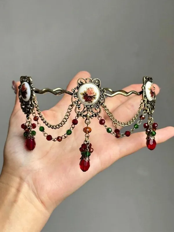 Teardrop Rose Necklace Choker made by Scarlet Darkness
