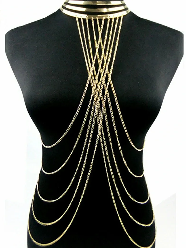 Gothic Metal Body Chain sold by Scarlet Darkness