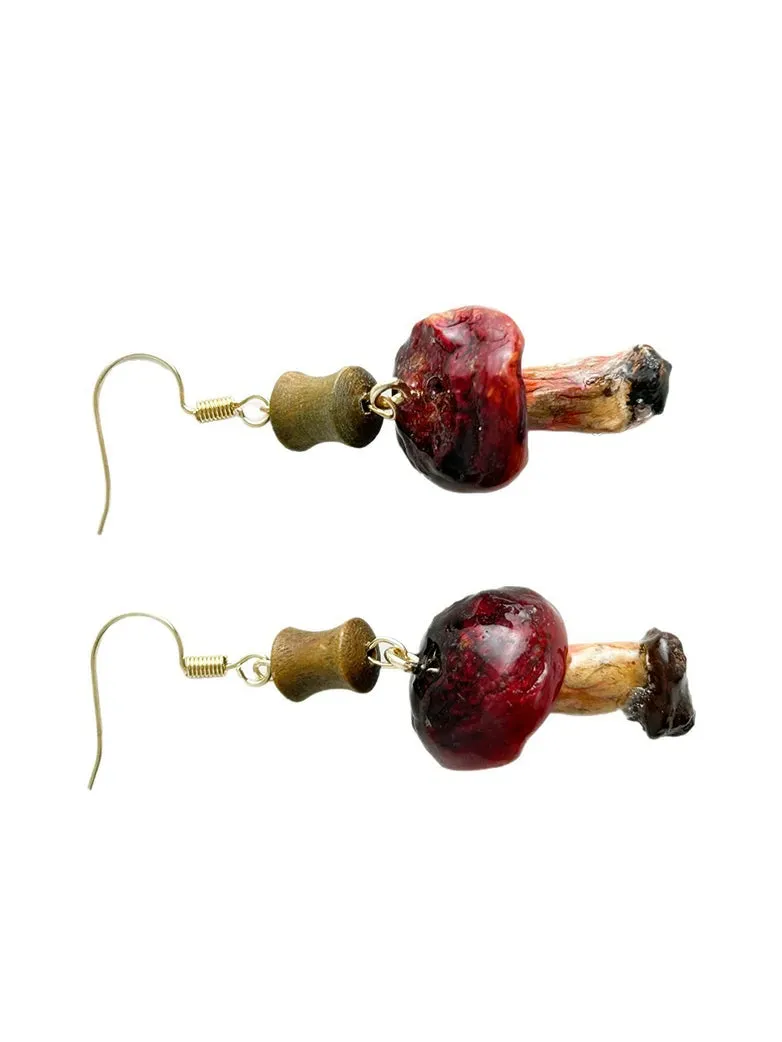 Cottagecore Mushroom Earrings sold by Scarlet Darkness product image thumbnail 3