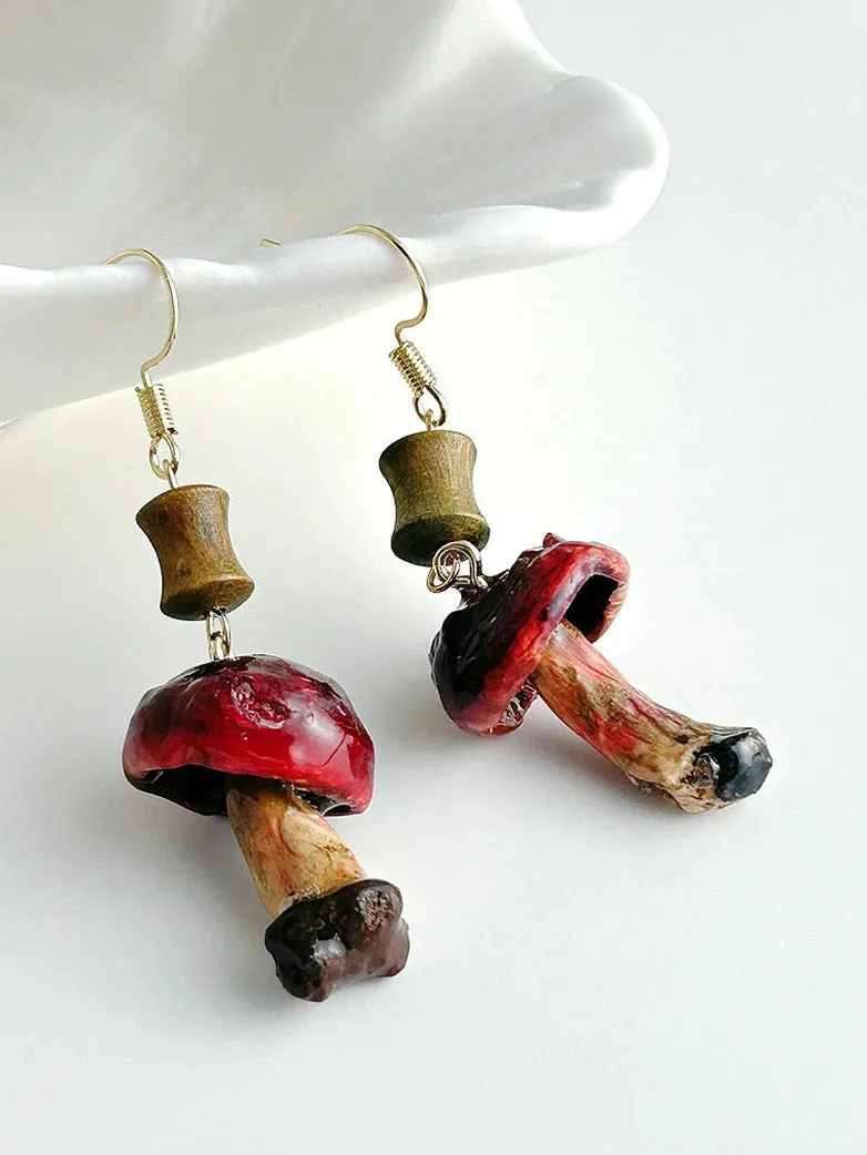 Cottagecore Mushroom Earrings sold by Scarlet Darkness product image thumbnail 2