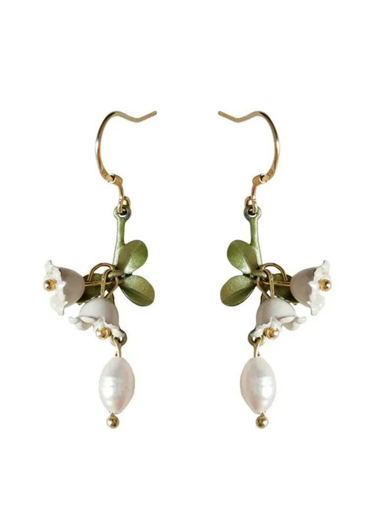 Lily of the Valley Pearl Earrings sold by Scarlet Darkness