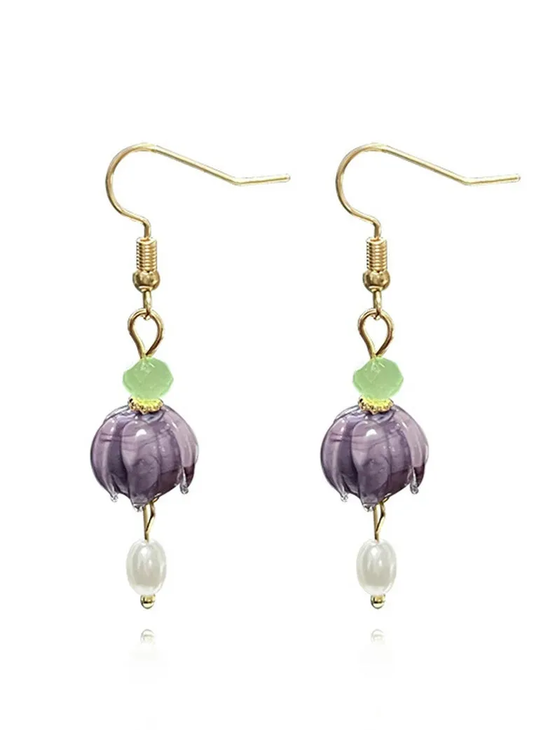 Lily of the Valley Pearl Earrings sold by Scarlet Darkness product image thumbnail 4
