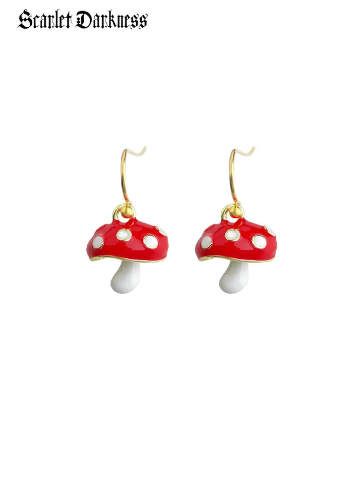 Fairy Cottagecore Mushroom Earrings sold by Scarlet Darkness product image thumbnail 2