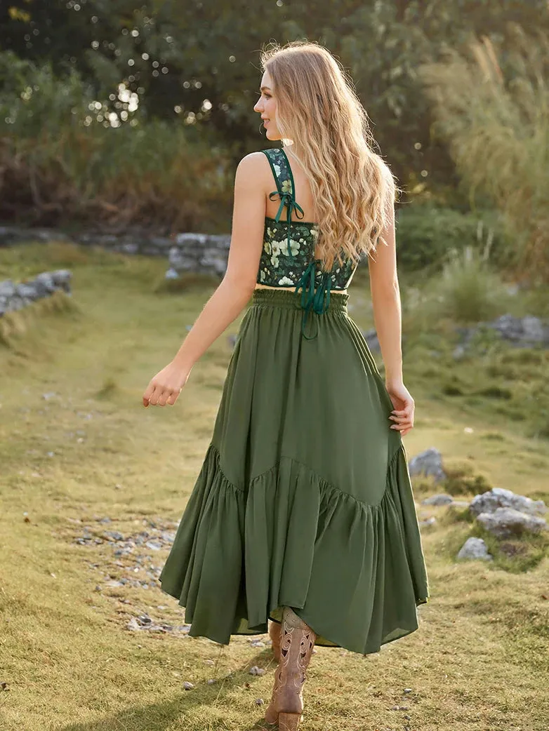 2026 Botanical Rebirth Renaissance Cottage Corset Top sold by Scarlet Darkness product image thumbnail 4